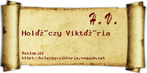 Holéczy Viktória névjegykártya